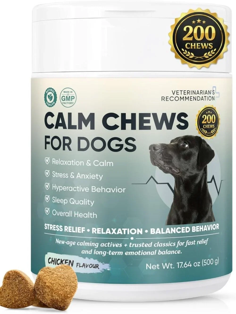Calming Chews for Dogs 200ct | Stress & Anxiety Relief Soft Treats for All Sizes